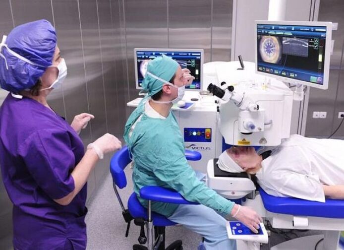 Para as bágoas da retina, realízase coagulación con láser